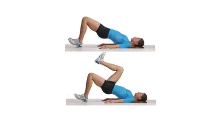 ગ્લુટ બ્રિજ વિથ માર્ચિંગ