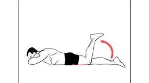 Prone Knee Flexion – ઊંધા સુઈને ઘૂંટણ વાળવો