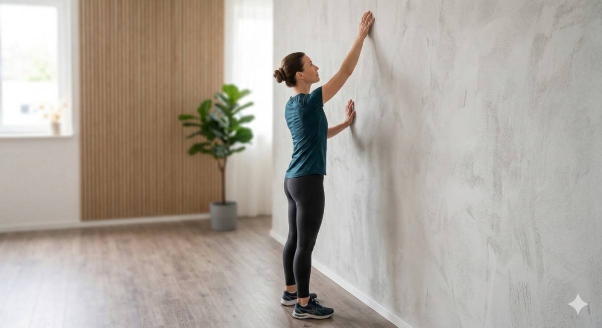 Shoulder Wall Climb – દીવાલ પર આંગળીઓ ચલાવવી