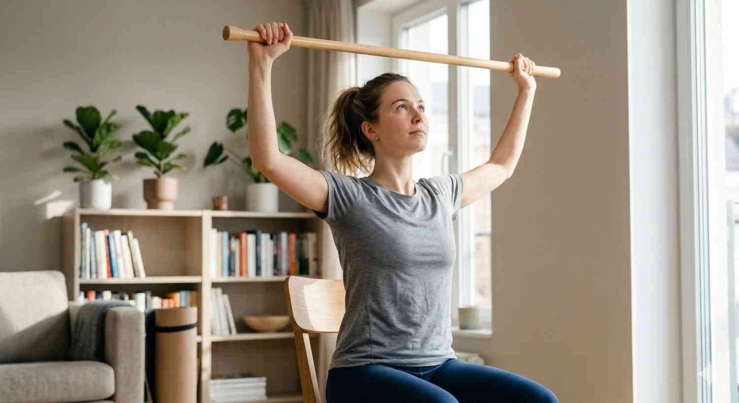 લાકડી વડે ખભાની કસરત (Cane Exercises for Shoulder)