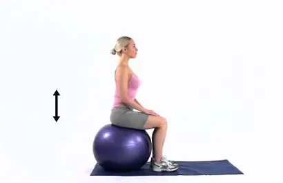 સ્વિસ બોલ સીટેડ બાઉન્સ