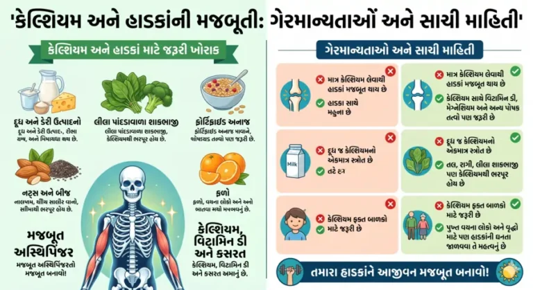કેલ્શિયમ અને હાડકાંની મજબૂતી ગેરમાન્યતાઓ અને સાચી માહિતી