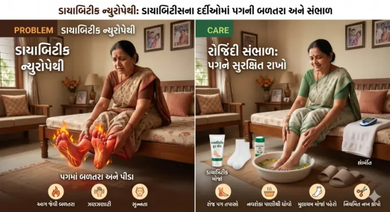 ડાયાબિટીક ન્યુરોપેથી ડાયાબિટીસના દર્દીઓમાં પગની બળતરા અને સંભાળ
