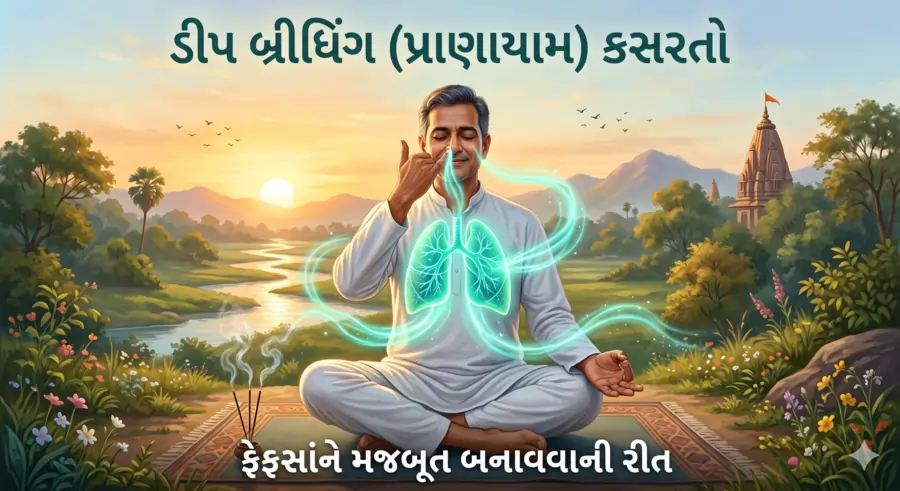 ડીપ બ્રીધિંગ (પ્રાણાયામ) કસરતો ફેફસાંને મજબૂત બનાવવાની રીત