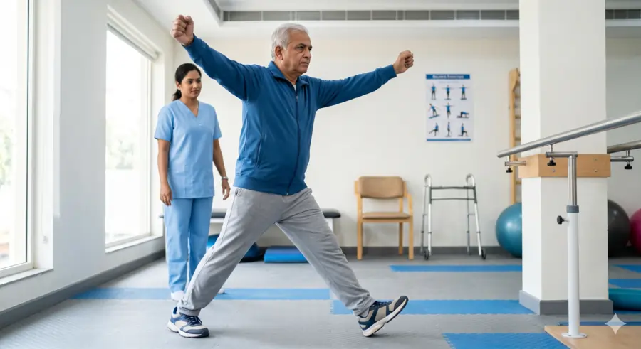 પાર્કિન્સન રોગ (Parkinson's) બેલેન્સ અને ચાલવાની ગતિ સુધારવા માટે કસરત