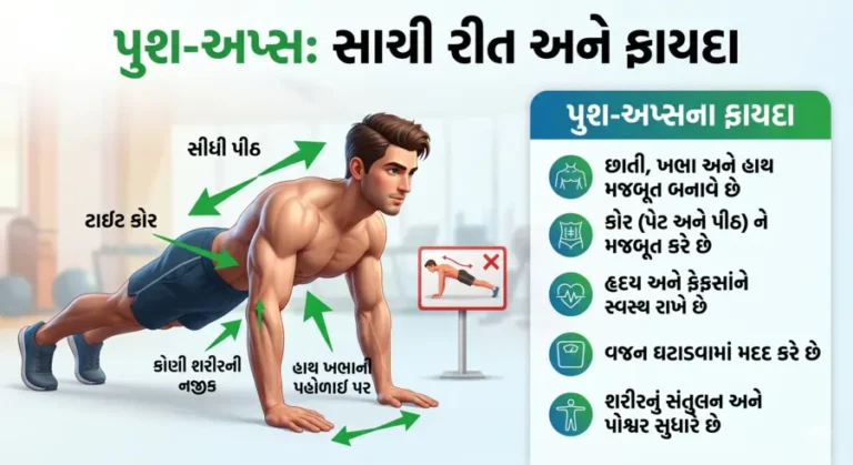 પુશ-અપ્સ (Push-ups) કરવાની સાચી રીત અને તેના ફાયદા
