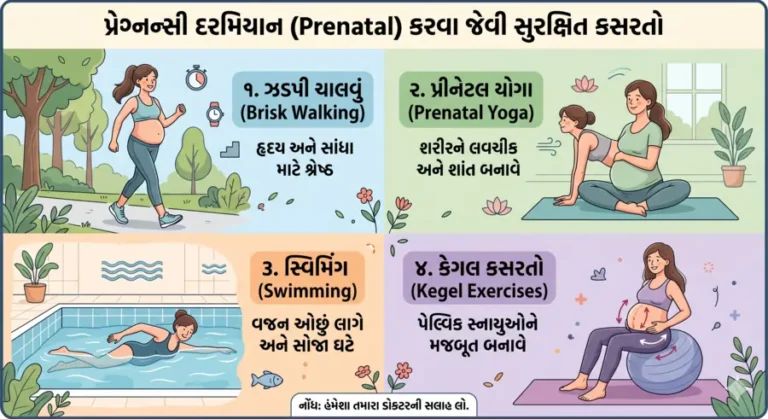 પ્રેગ્નન્સી દરમિયાન (Prenatal) કરવા જેવી સુરક્ષિત કસરતો