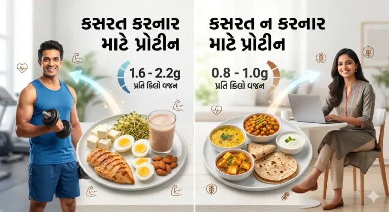 પ્રોટીનનું મહત્વ કસરત કરનાર અને ન કરનાર માટે કેટલી જરૂર છે