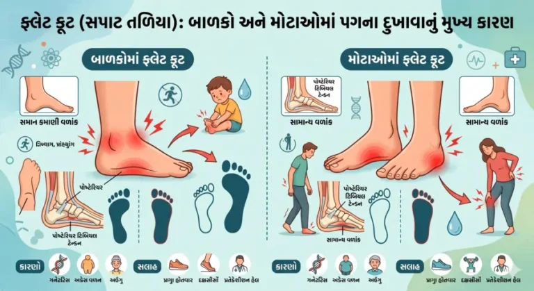 ફ્લેટ ફૂટ (સપાટ તળિયા) બાળકો અને મોટાઓમાં પગના દુખાવાનું મુખ્ય કારણ