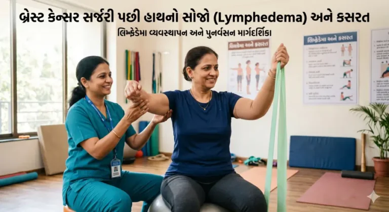 બ્રેસ્ટ કેન્સર સર્જરી પછી હાથનો સોજો (Lymphedema) અને કસરત