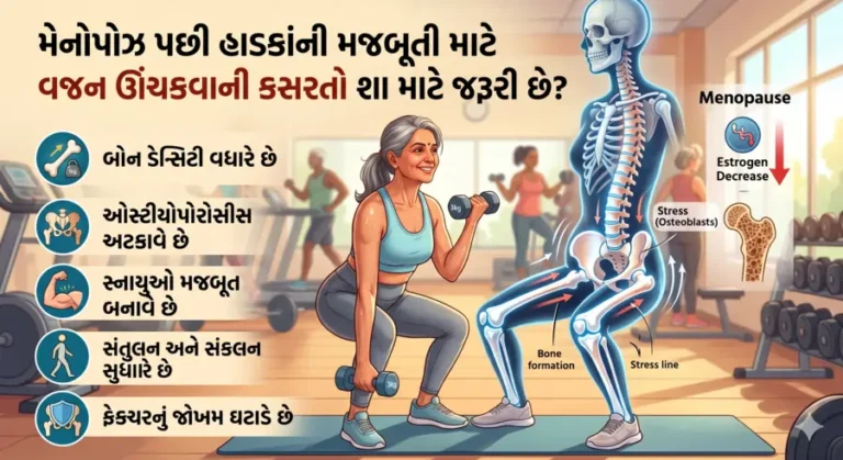 મેનોપોઝપછી હાડકાંની મજબૂતી માટે વજન ઊંચકવાનીકસરતો શા માટે જરૂરીછે