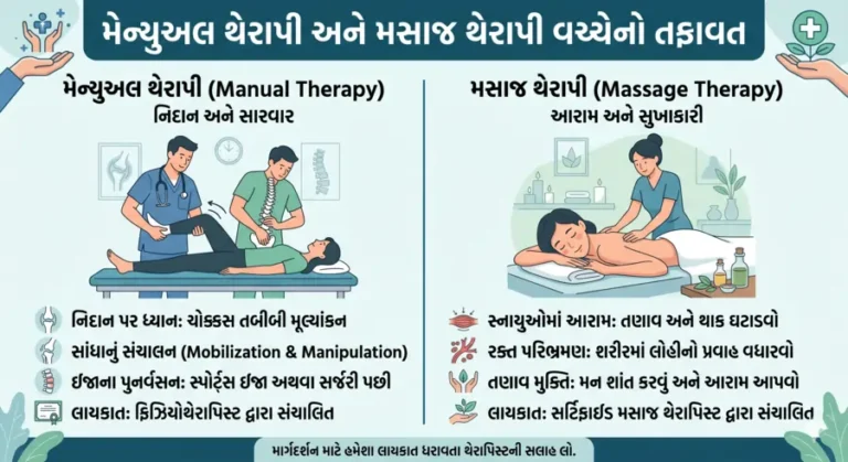 મેન્યુઅલ થેરાપી અને મસાજ થેરાપી વચ્ચે શું તફાવત છે