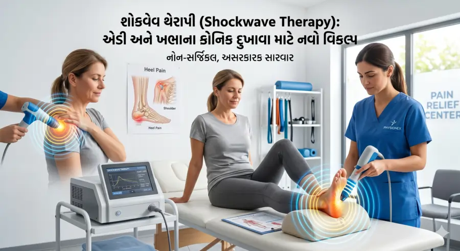 શોકવેવ થેરાપી (Shockwave Therapy) એડી અને ખભાના ક્રોનિક દુખાવા માટે નવો વિકલ્પ