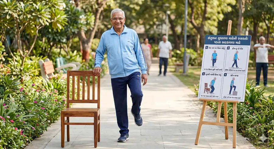 સંતુલન (Balance) સુધારવા માટેની કસરતો, જે પડતા અટકાવે છે