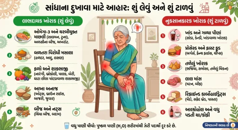 સાંધાના દુખાવા માટે કયો આહાર લેવો અને કયો ટાળવો