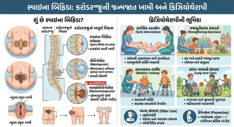 સ્પાઇના બિફિડા કરોડરજ્જુની જન્મજાત ખામી અને ફિઝિયોથેરાપી