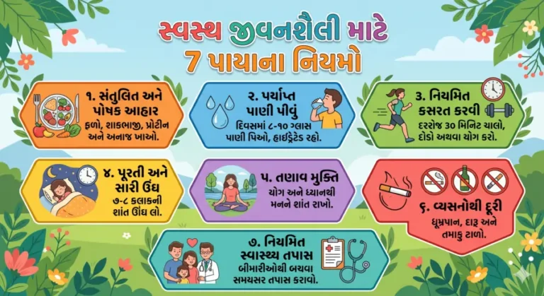 સ્વસ્થ જીવનશૈલી માટે 7 પાયાના નિયમો