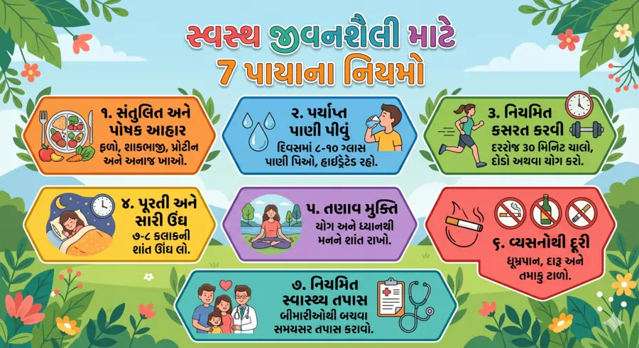સ્વસ્થ જીવનશૈલી માટે 7 પાયાના નિયમો