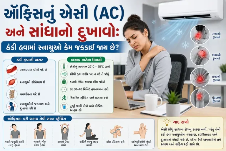 ઑફિસનું એસી (AC) અને સાંધાનો દુખાવો: ઠંડી હવામાં સ્નાયુઓ કેમ જકડાઈ જાય છે?