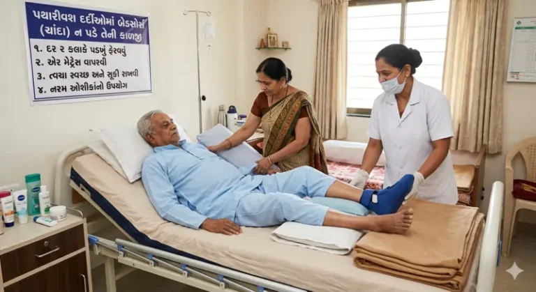 પથારીવશ દર્દીઓ (Bedridden Patients) માં બેડસોર્સ (ચાંદા) ન પડે તેની કાળજી