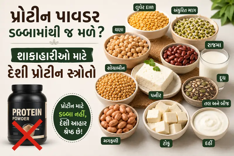 પ્રોટીન પાવડર ડબ્બામાંથી જ મળે શાકાહારીઓ માટે દેશી પ્રોટીન સ્ત્રોતો