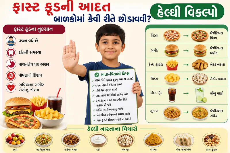 ફાસ્ટ ફૂડની આદત બાળકોમાં કેવી રીતે છોડાવવી હેલ્ધી વિકલ્પો
