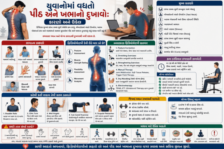 યુવાનોમાં વધતો પીઠ અને ખભાનો દુખાવો કારણો અને ઉકેલ
