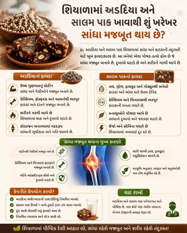 શિયાળામાં અડદિયા અને સાલમ પાક ખાવાથી શું ખરેખર સાંધા મજબૂત થાય છે