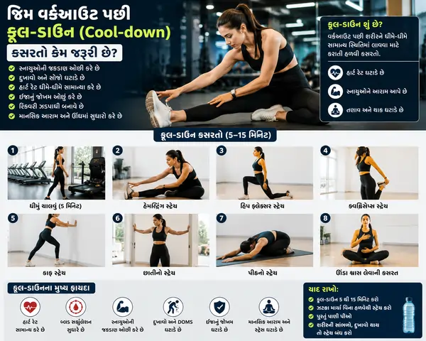 જિમ વર્કઆઉટ પછી કૂલ-ડાઉન (Cool-down) કસરતો કેમ જરૂરી છે