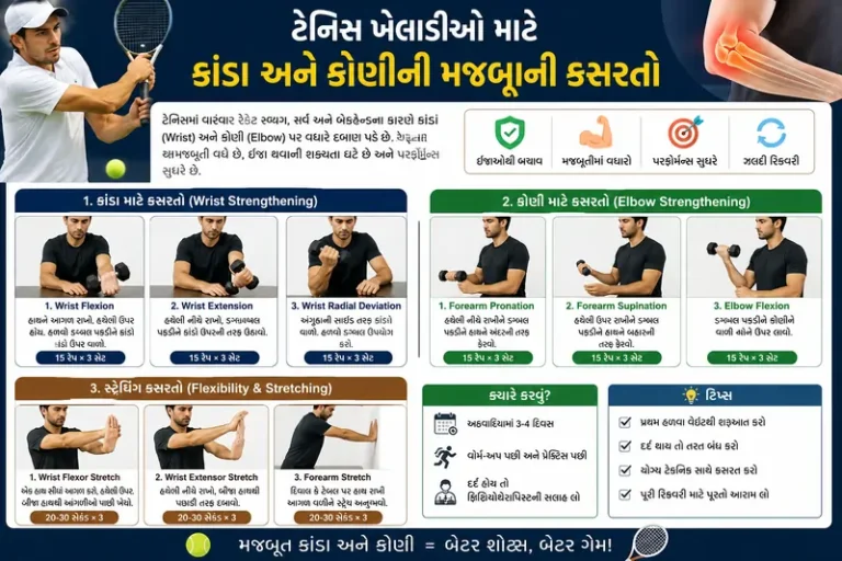 ટેનિસ ખેલાડીઓ માટે કાંડા અને કોણીની મજબૂતીની કસરતો