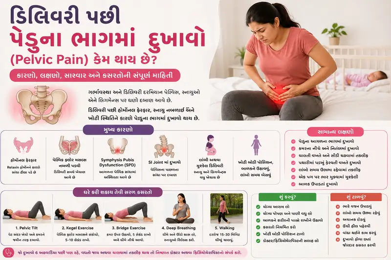 ડિલિવરી પછી પેડુના ભાગમાં દુખાવો (Pelvic Pain) કેમ થાય છે