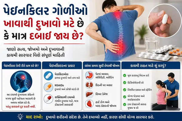પેઇનકિલર ગોળીઓ ખાવાથી દુખાવો મટે છે કે માત્ર દબાઈ જાય છે