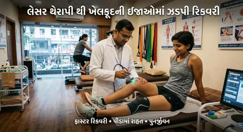 લેસર થેરાપી (Laser Therapy) થી ખેલકૂદની ઇજાઓ (Sports Injuries) માં ઝડપી રિકવરી.