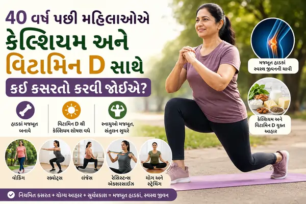 ૪૦ વર્ષ પછી મહિલાઓએ કૅલ્શિયમ અને વિટામિન ડી સાથે કઈ કસરતો કરવી જોઈએ