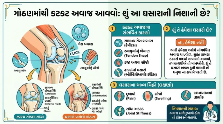 ગોઠણમાંથી કટકટ અવાજ આવવો શું આ ઘસારાની નિશાની છે