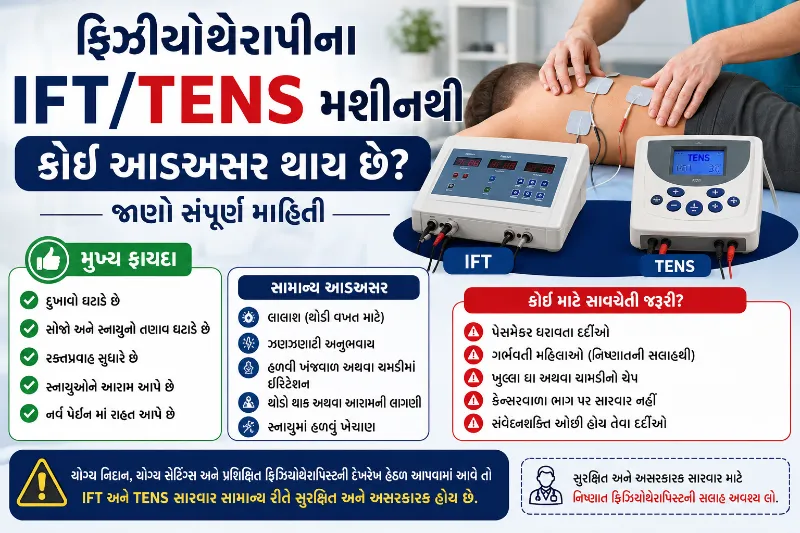 ફિઝિયોથેરાપીના મશીન (જેમ કે IFTTENS) થી કોઈ આડઅસર થાય છે