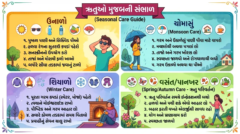 આ યાદીમાં ઋતુઓ મુજબની સંભાળ