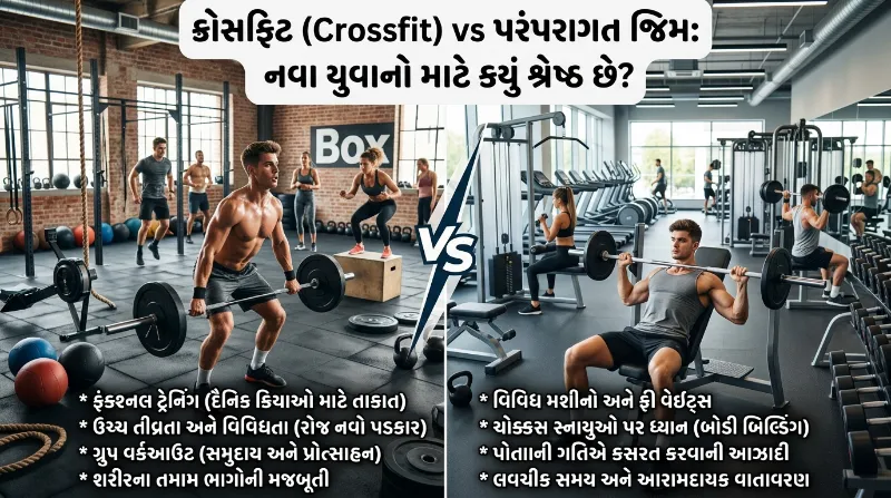 ક્રોસફિટ (Crossfit) vs પરંપરાગત જિમ નવા યુવાનો માટે કયું શ્રેષ્ઠ છે