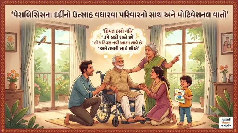 પેરાલિસિસના દર્દીનો ઉત્સાહ વધારવા પરિવારનો સાથ અને મોટિવેશનલ વાતો