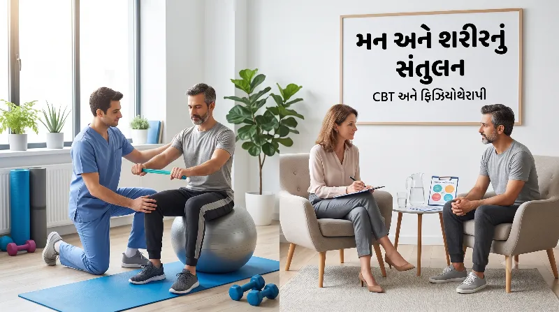 કોગ્નિટિવ બિહેવિયરલ થેરાપી (CBT) અને ફિઝિયોથેરાપીનું કોમ્બિનેશન.