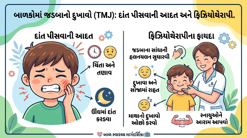 બાળકોમાં જડબાનો દુખાવો (TMJ) દાંત પીસવાની આદત અને ફિઝિયોથેરાપી