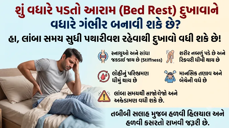 શું વધારે પડતો આરામ (Bed Rest) દુખાવાને વધારે ગંભીર બનાવી શકે છે