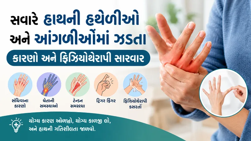 હાથની હથેળીઓ અને આંગળીઓમાં સવારે થતી જડતા